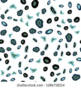 Light Blue, Green vector seamless background with bubbles. Blurred bubbles on abstract background with colorful gradient. Design for textile, fabric, wallpapers.