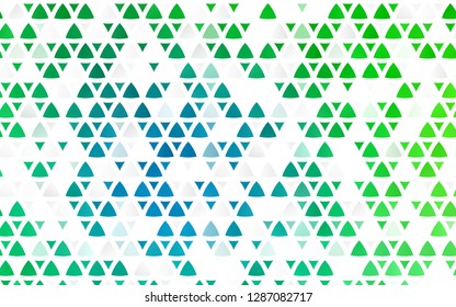 Light Blue, Green vector seamless layout with lines, triangles. Modern abstract illustration with colorful triangles. Design for textile, fabric, wallpapers.
