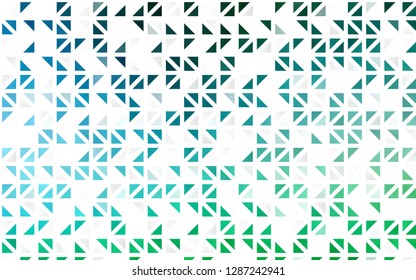 Light Blue, Green vector seamless cover in polygonal style. Abstract gradient illustration with triangles. Pattern for design of window blinds, curtains.