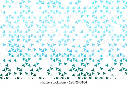 Light Blue, Green vector seamless pattern in polygonal style. Triangles on abstract background with colorful gradient. Template for business cards, websites.
