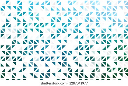 Light Blue, Green vector seamless cover in polygonal style. Decorative design in abstract style with triangles. Pattern for design of fabric, wallpapers.