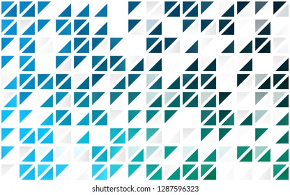Light Blue, Green vector seamless backdrop with lines, triangles. Illustration with set of colorful triangles. Pattern for design of fabric, wallpapers.