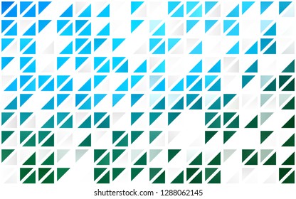 Light Blue, Green vector seamless template with crystals, triangles. Abstract gradient illustration with triangles. Template for business cards, websites.
