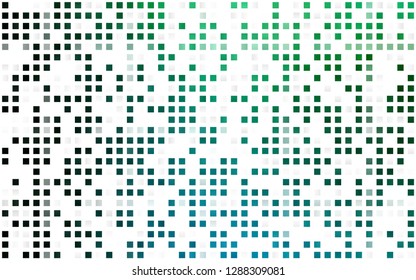 Light Blue, Green vector seamless texture in rectangular style. Modern abstract illustration with colorful rectangles. Pattern for trendy fabric, wallpapers.