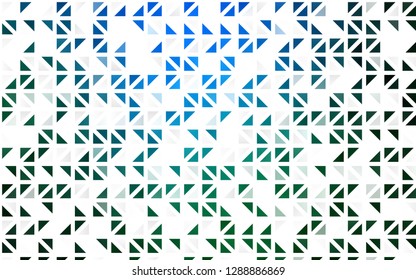 Light Blue, Green vector seamless texture in triangular style. Modern abstract illustration with colorful triangles. Template for business cards, websites.