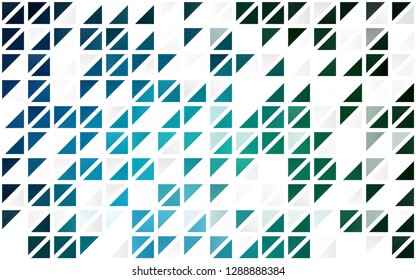 Light Blue, Green vector seamless cover in polygonal style. Abstract gradient illustration with triangles. Trendy design for wallpaper, fabric makers.
