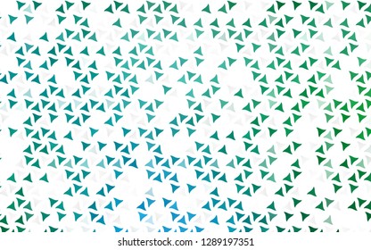 Light Blue, Green vector seamless pattern in polygonal style. Abstract gradient illustration with triangles. Pattern for design of fabric, wallpapers.