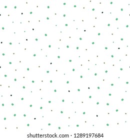 Light Blue, Green vector seamless texture with disks. Modern abstract illustration with colorful water drops. Pattern for design of fabric, wallpapers.