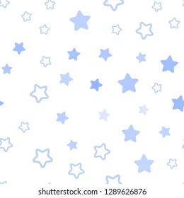 Light Blue, Green vector seamless background with colored stars. Modern geometrical abstract illustration with stars. Design for textile, fabric, wallpapers.