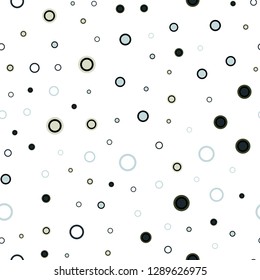 Light Blue, Green vector seamless layout with circle shapes. Blurred bubbles on abstract background with colorful gradient. Trendy design for wallpaper, fabric makers.