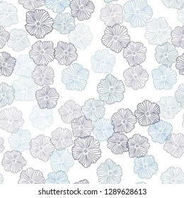 Light Blue, Green vector seamless elegant background with flowers. Creative illustration in blurred style with flowers. Pattern for trendy fabric, wallpapers.