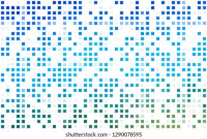 Light Blue, Green vector seamless texture in rectangular style. Beautiful illustration with rectangles and squares. Pattern for design of window blinds, curtains.
