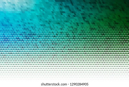 Light Blue, Green vector seamless texture in triangular style. Illustration with set of colorful triangles. Trendy design for wallpaper, fabric makers.