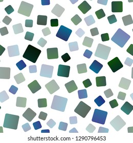 Light Blue, Green vector seamless background with rectangles. Glitter abstract illustration with rectangular shapes. Smart design for your business advert.