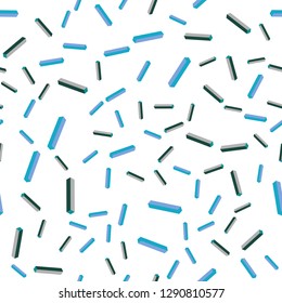 Light Blue, Green vector seamless, isometric background with stright stripes. Colorful shining illustration with lines on abstract template. Pattern for trendy fabric, wallpapers.