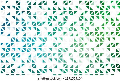 Light Blue, Green vector seamless texture in triangular style. Modern abstract illustration with colorful triangles. Pattern for design of window blinds, curtains.