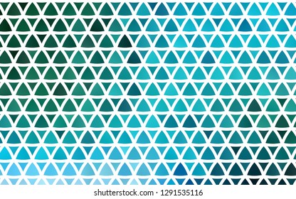 Light Blue, Green vector seamless cover in polygonal style. Illustration with set of colorful triangles. Trendy design for wallpaper, fabric makers.