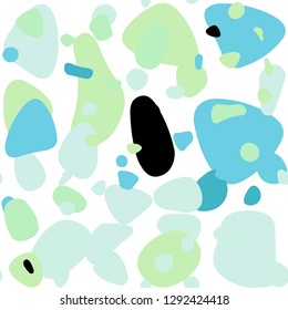 Light Blue, Green vector seamless template with circles. Blurred bubbles on abstract background with colorful gradient. Design for wallpaper, fabric makers.