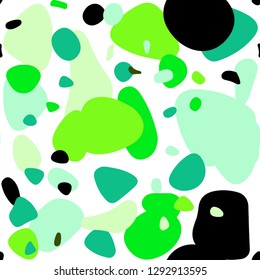Light Blue, Green vector seamless texture with disks. Blurred bubbles on abstract background with colorful gradient. Design for textile, fabric, wallpapers.