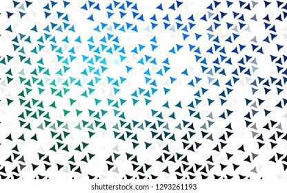 Light Blue, Green vector seamless pattern in polygonal style. Abstract gradient illustration with triangles. Pattern for trendy fabric, wallpapers.