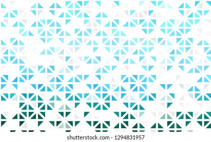 Light Blue, Green vector seamless template with crystals, triangles. Beautiful illustration with triangles in nature style. Trendy design for wallpaper, fabric makers.
