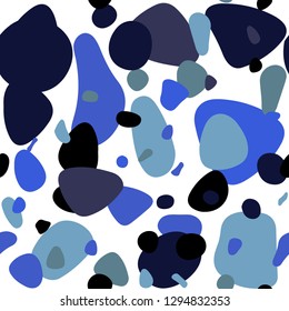 Light Blue, Green vector seamless texture with disks. Blurred bubbles on abstract background with colorful gradient. Pattern for design of fabric, wallpapers.