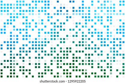Light Blue, Green vector seamless backdrop with rectangles, squares. Rectangles on abstract background with colorful gradient. Template for business cards, websites.