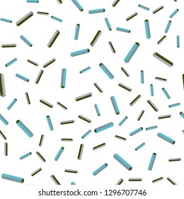 Light Blue, Green vector seamless, isometric pattern with sharp lines. Modern geometrical abstract illustration with Lines. Texture for window blinds, curtains.