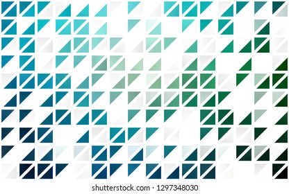 Light Blue, Green vector seamless cover in polygonal style. Decorative design in abstract style with triangles. Pattern for trendy fabric, wallpapers.