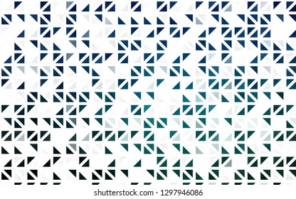 Light Blue, Green vector seamless template with crystals, triangles. Glitter abstract illustration with triangular shapes. Pattern for design of fabric, wallpapers.