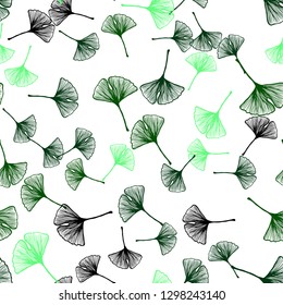 Light Blue, Green vector seamless elegant background with leaves. Creative illustration in blurred style with leaves. Design for textile, fabric, wallpapers.