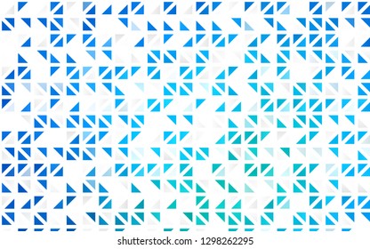 Light Blue, Green vector seamless backdrop with lines, triangles. Modern abstract illustration with colorful triangles. Pattern for design of window blinds, curtains.