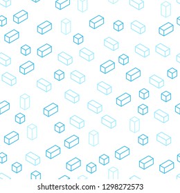 Light Blue, Green vector seamless, isometric layout with lines, rectangles. Glitter abstract illustration with rectangular shapes. Template for business cards, websites.