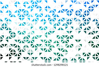 Light Blue, Green vector seamless backdrop with lines, triangles. Modern abstract illustration with colorful triangles. Pattern for trendy fabric, wallpapers.