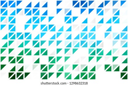 Light Blue, Green vector seamless cover in polygonal style. Modern abstract illustration with colorful triangles. Pattern for design of fabric, wallpapers.