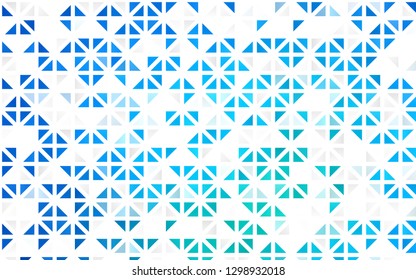 Light Blue, Green vector seamless template with crystals, triangles. Illustration with set of colorful triangles. Pattern for design of window blinds, curtains.