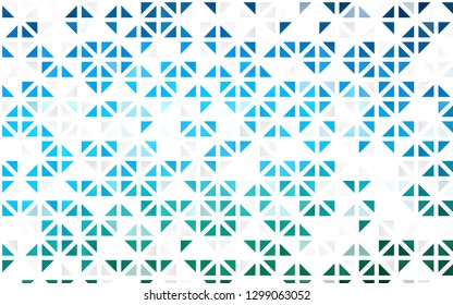 Light Blue, Green vector seamless pattern in polygonal style. Glitter abstract illustration with triangular shapes. Pattern for design of fabric, wallpapers.