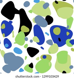 Light Blue, Green vector seamless background with bubbles. Blurred decorative design in abstract style with bubbles. Design for textile, fabric, wallpapers.