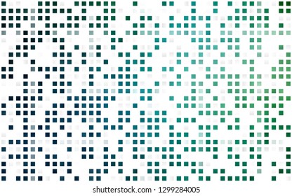 Light Blue, Green vector seamless template with crystals, rectangles. Rectangles on abstract background with colorful gradient. Pattern for design of window blinds, curtains.