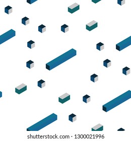 Light Blue, Green vector seamless, isometric layout with lines, rectangles. Modern abstract illustration with colorful rectangles. Template for business cards, websites.