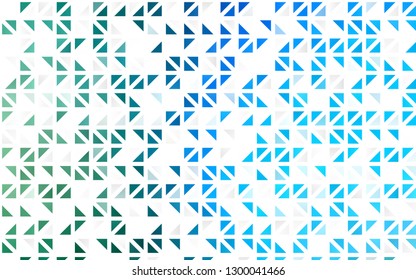 Light Blue, Green vector seamless layout with lines, triangles. Abstract gradient illustration with triangles. Design for textile, fabric, wallpapers.