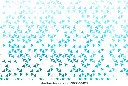 Light Blue, Green vector seamless template with crystals, triangles. Triangles on abstract background with colorful gradient. Pattern for trendy fabric, wallpapers.