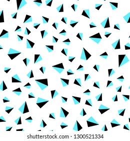 Light Blue, Green vector seamless, isometric pattern with polygonal style. Modern abstract illustration with colorful triangles. Design for textile, fabric, wallpapers.