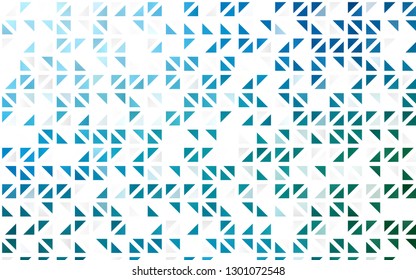Light Blue, Green vector seamless backdrop with lines, triangles. Triangles on abstract background with colorful gradient. Design for textile, fabric, wallpapers.