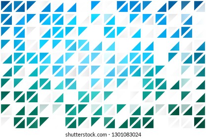 Light Blue, Green vector seamless background with triangles. Decorative design in abstract style with triangles. Pattern for design of fabric, wallpapers.