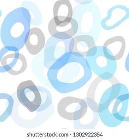 Light Blue, Green vector seamless layout with circle spots. Blurred decorative design in abstract style with bubbles. Trendy design for wallpaper, fabric makers.