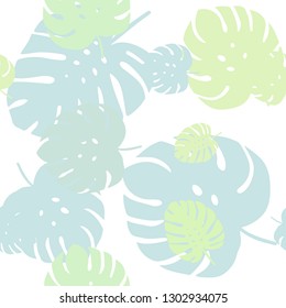 Light Blue, Green vector seamless natural backdrop with leaves. Colorful abstract illustration with leaves in doodle style. Template for business cards, websites.