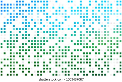 Light Blue, Green vector seamless cover in polygonal style. Beautiful illustration with rectangles and squares. Pattern for design of fabric, wallpapers.