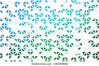 Light Blue, Green vector seamless backdrop with lines, triangles. Glitter abstract illustration with triangular shapes. Design for textile, fabric, wallpapers.
