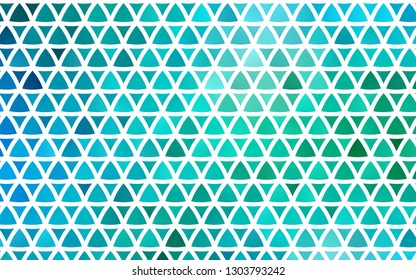 Light Blue, Green vector seamless texture in triangular style. Modern abstract illustration with colorful triangles. Trendy design for wallpaper, fabric makers.